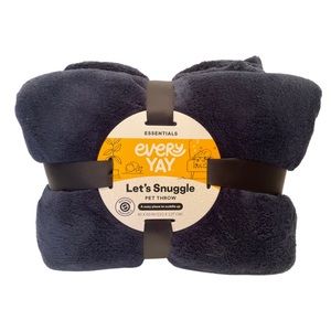 Let’s Snuggle Navy Blue Pet Throw Blanket by Every Yay Brand New